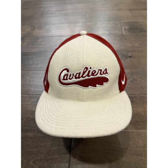 Vtg 90s Nike NBA Cleveland Cavaliers Swoosh Fitted Hat Size XL Wool Baseball Cap - Picture 2 of 9